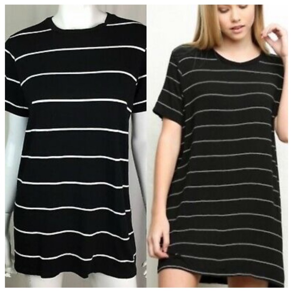 Brandy Melville// striped tee shirt dress - Picture 1 of 6